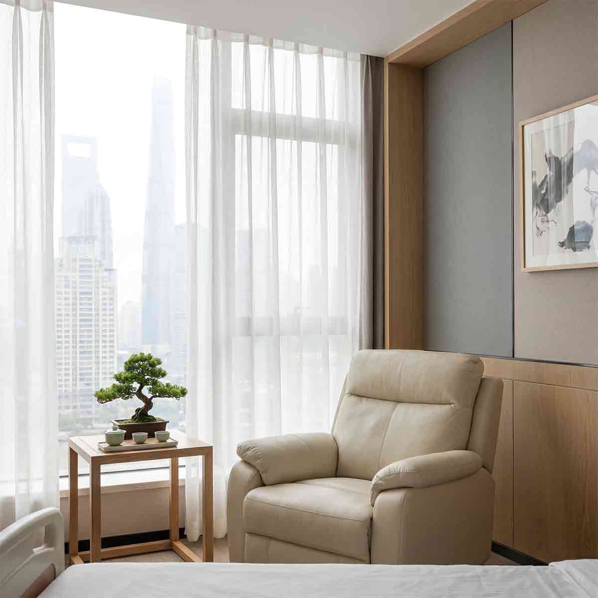 A serene and comfortable recovery environment